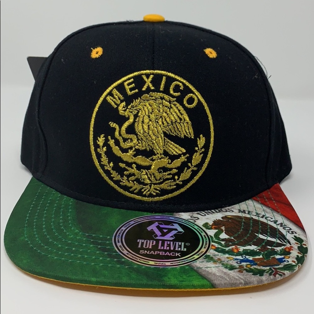 Top level snapback Mexico flag golden eagle